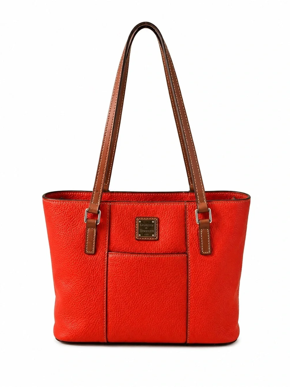 Dooney & Bourke Orange Pebbled LeatherTote Shoulder Work bag